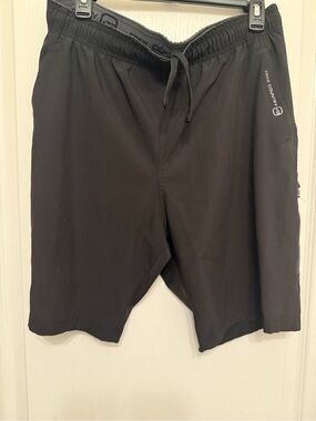 Free Country Men’s Vintage Shorts Black Micro-Tech Running Athletic Gym Size Med